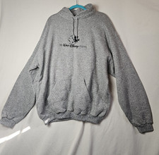 NWT Walt Disney World Hoodie XL Mickey Mouse Gray USA Made Vintage 80/20 Cotton