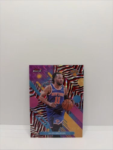 2026 Topps Finest Basketball- Jalen Brunson #26 Red and Black Geometric /25 SSP