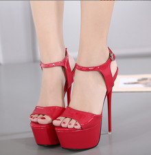 Women's Drag Queen Sandals Platform Crossdresser Peep-Toe Heels Stiletto Shoes