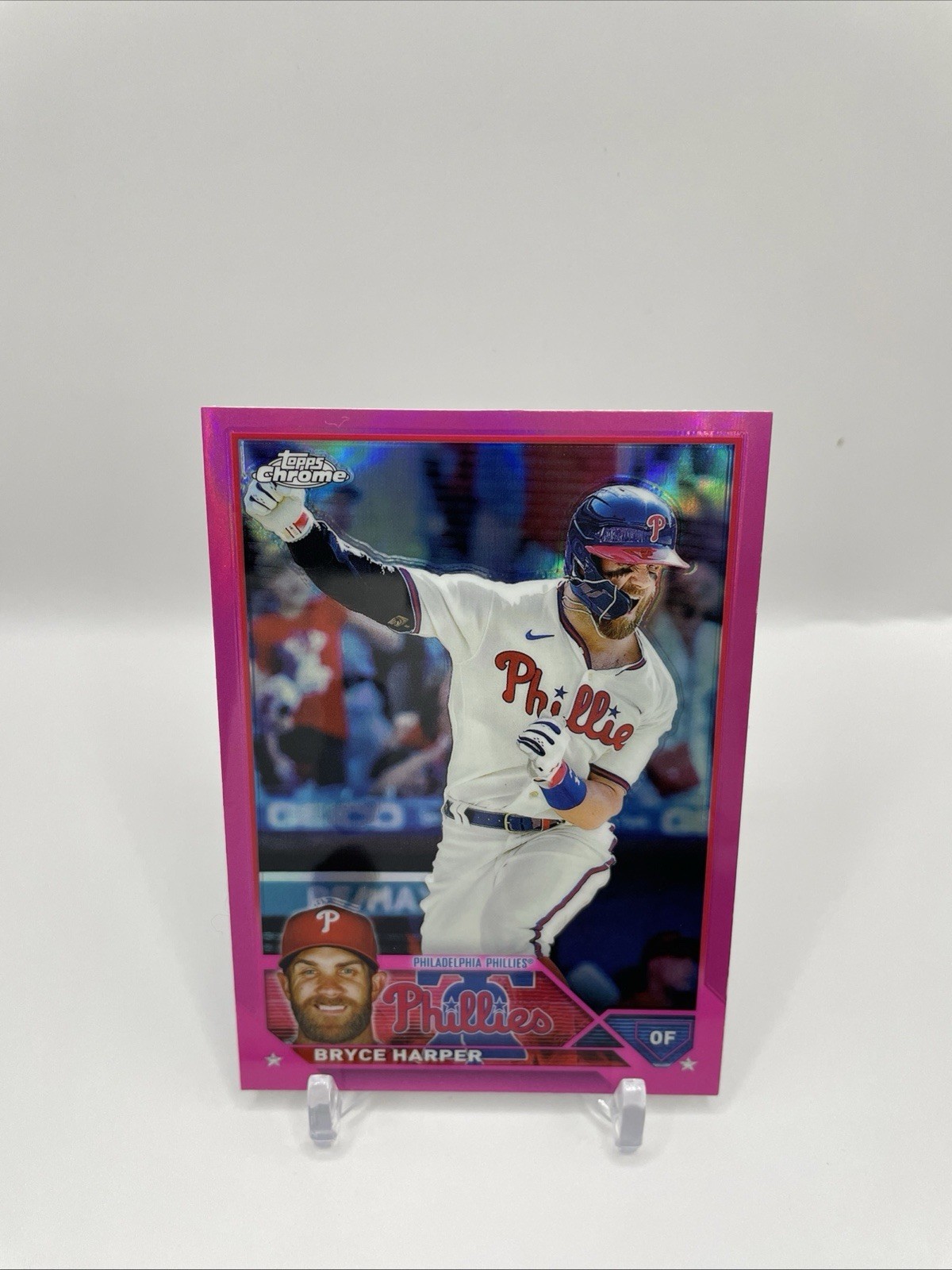 2023 Topps Chrome - Bryce Harper #3 Pink Refractor