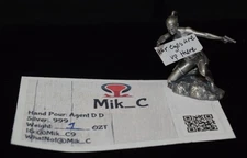 Hand Pour: Agent DD 1 Troy Oz .999 Pure Silver Figurine