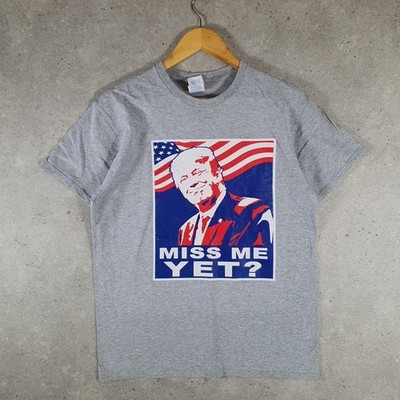 Vintage Delta Pro Weight Donald Trump Graphic Print T-Shirt M Grau Herren