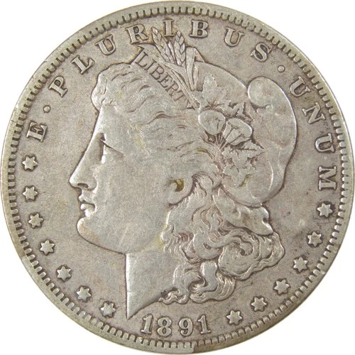 1891 O Morgan Dollar VF Very Fine Silver $1 Coin SKU:I23847