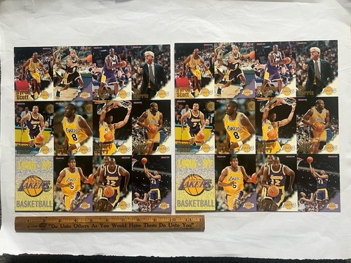 96-97 Kobe Bryant Rookie Los Angeles Lakers Subway uncut sheets (2) NBA Hoops