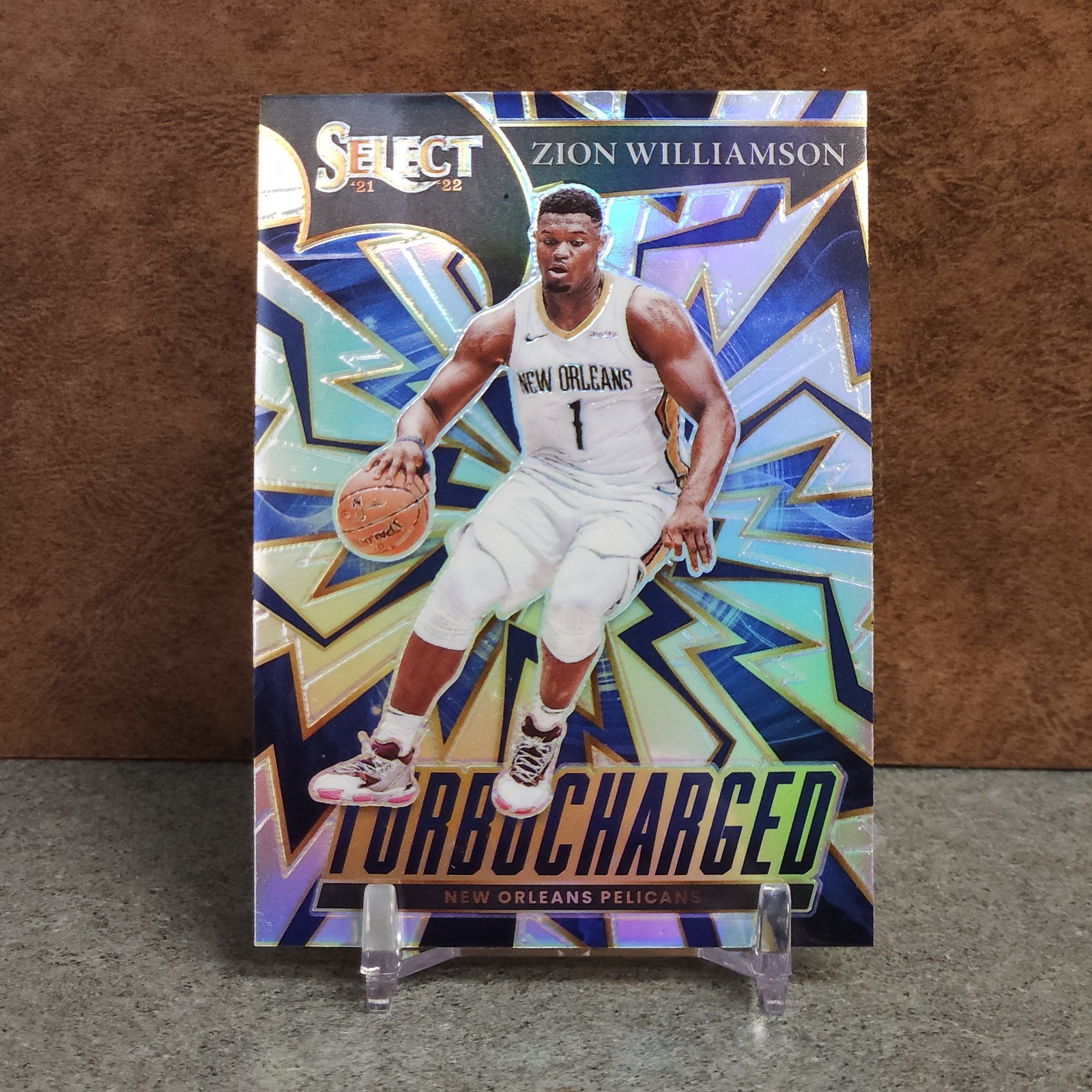 Zion Williamson Turbocharged Silver Prizm 2021-22 Panini Select #1 NOLA 🏀