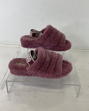 UGG Mauve Sheepskin Fur Fluff Yeah Slide Sandals 9