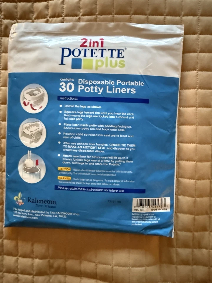 Kalencom 2 in 1 Potette Plus Disposable Portable Potty Liners, 30-pack Toilet - Image 2 of 2