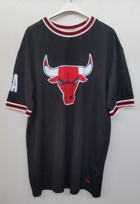 NEW ERA Logo CHICAGO BULLS NBA Herren T-Shirt Schwarz Polyetser Größe L