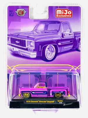 M2 1/64 1979 Chevrolet Silverado Stepside Lowrider Die Cast Model