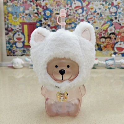 Générique Bear Straw Cup - Tasse Bear Straw, Bear Glass Cup With Straw