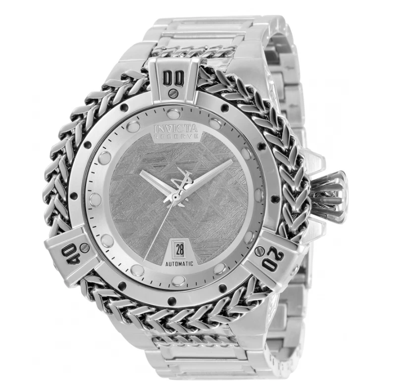 Invicta Reserve Hercules Automatic Men's 53mm Silver Meteorite Dial Watch 34319
