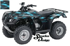 Bright Blue Black Paint Strokes Vinyl Graphic Wrap Kit ATV UTV Golf Cart US Made