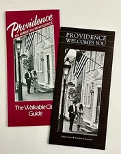 1980s Providence Rhode Island Vintage Travel Brochure Lot Walkable City Guide RI