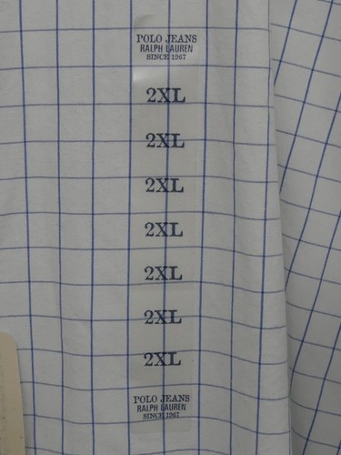 Ralph Lauren Polo Jeans Button Up Long Sleeve Shirt XXL NWT White Blue Check New - Picture 7 of 14