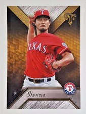 2016 TOPPS TRIPLE THREADS YU DARVISH 5X7 JUMBO ART CARD #/49 RANGERS