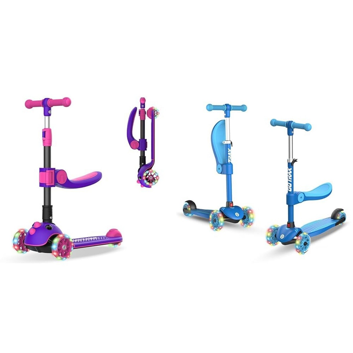 Gotrax KS3 Pro & KS3 Kids Scooters Bundle with Light-Up Wheels