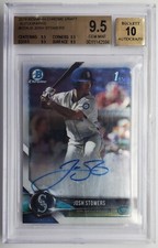 2018 Bowman Chrome Draft Josh Stowers Autograph Rookie Card BGS 9.5 w/10 Auto