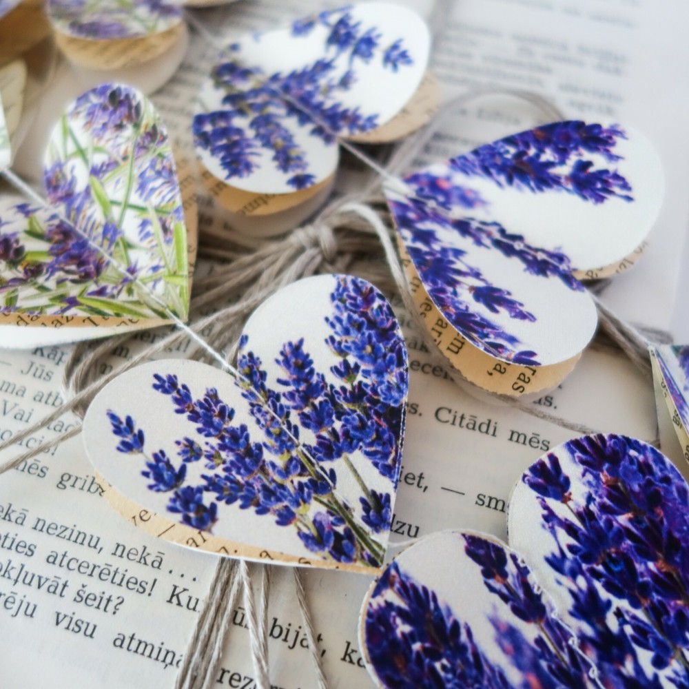 Lavender garland, Lavender decorations, Lavender banner, Lavender backdrop