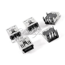 10Pcs Mini USB Type B Female Socket 5-Pin Right Angle DIP Jack Connector