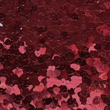 Heart Sequins 5mm Petite Metallic Red Made in USA