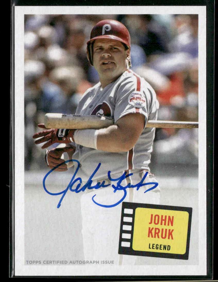 2023 Topps Archives #57HS-JK John Kruk 1957 Topps Hit Stars Autographs
