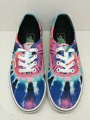 Vans Off The Wall Women's Size Tie Dye Low Top Blue Pink White Shoes  721356