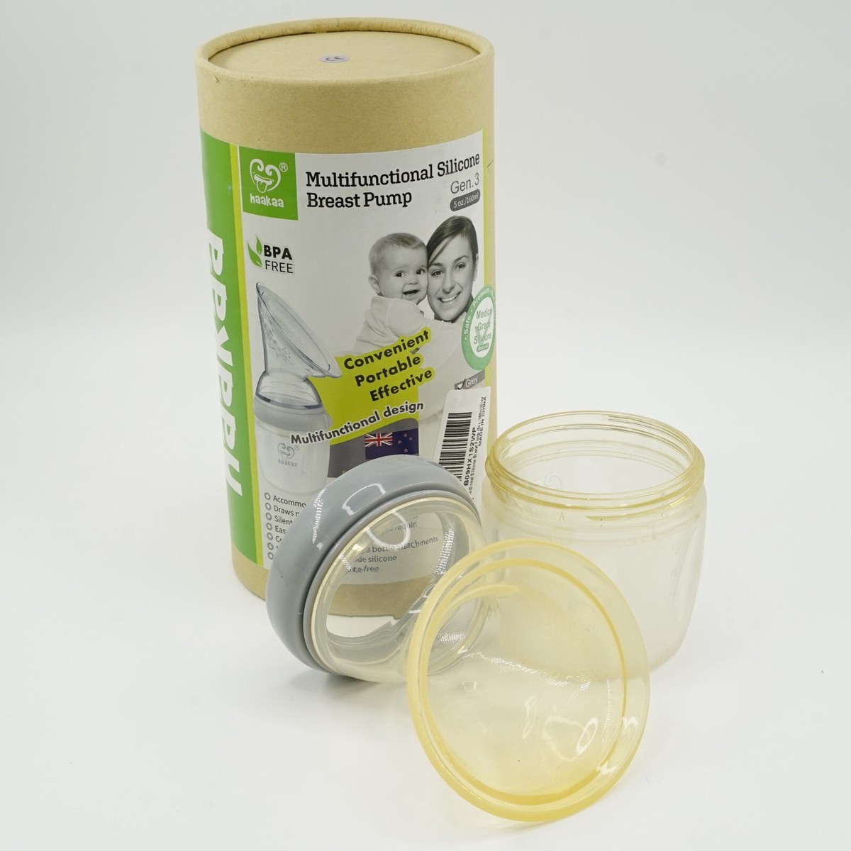 Haakaa Manual Breast Pump 160ml detachable Silicone bottle