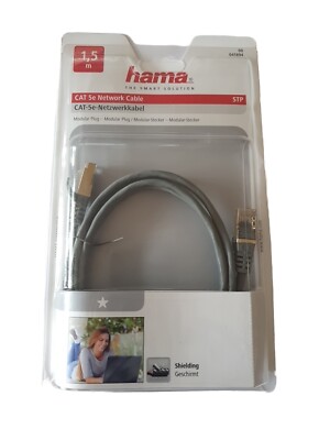 Hama Netzwerkkabel, Patchkabel CAT 5e S/STP 1.50 m Grau  41894 RJ45 KK2