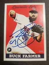 Buck Farmer Autograph Signed 2022 Louisville Bats Team Card Cincinnati Reds