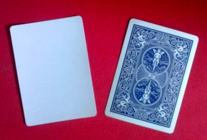 2 Cartes Spéciales Bicycle - Dos Bleu / Face Blanche - Tour de magie - Photo 1/1