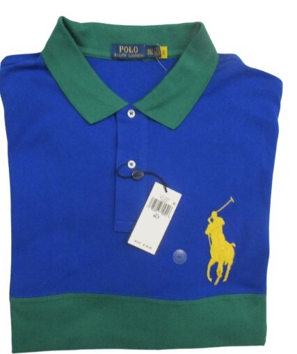 POLO RALPH LAUREN BIG & TALL 3XL 4XL 5XL BLUE GREEN BIG PONY