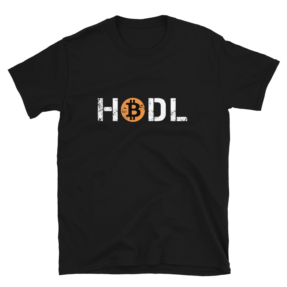 Bitcoin HODL T-shirt distressed crypto trader investor trading tee