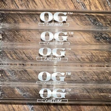 4" OG Thick Glass Chillum Straight Pipe Reusable Smoking Tube Bat In US 4ct