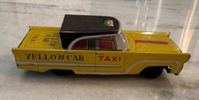 Vintage Tin Litho Yellow Taxi Cab - Made in Japan - 1950s/60s - Collectible Toy
