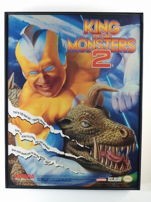 Framed King of the Monsters 2 SNES Takara 1994 retro video game kaiju wall art