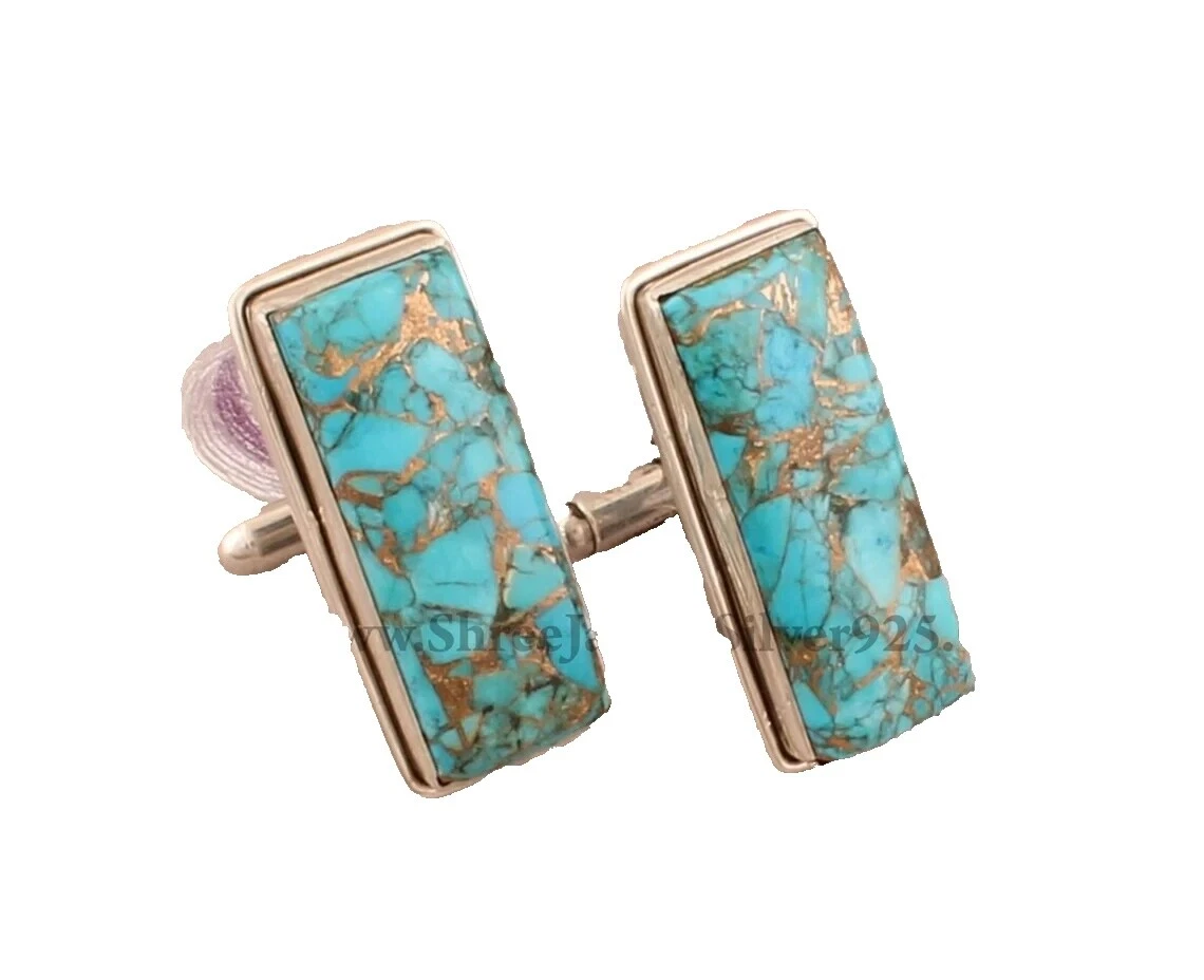 Gemelos Cobre Turquesa para hombres