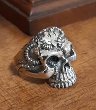 925 MENS SKULL SILVER RING