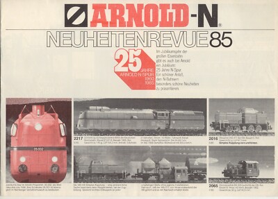Catalogo Arnold-N novelty magazine 1985 25 years Arnold N gauge 1960-1985 D aa