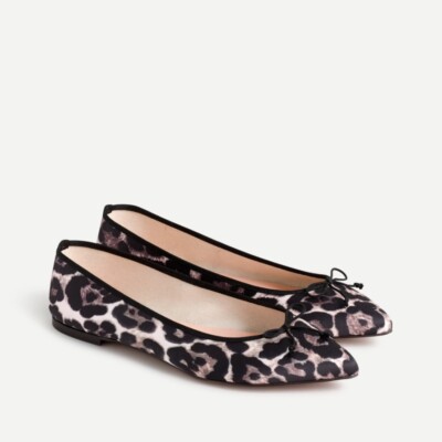 J. Crew Gemma flats Women's Size 6 (NWOT) in leopard print dusty cedar