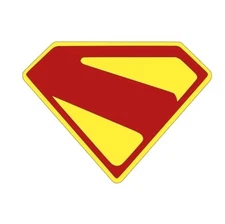 Diecut Vinyl SuperMan LOGO Decal Sticker Comic Colored BatMan Marvel 6x4.5 Inch!