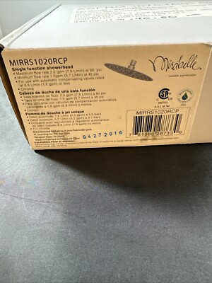 Mirabelle MIRRS1020RCP Round Shower Head  10 Inch Chrome Finish