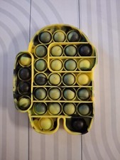 Fidget Toy Push Pop Yellow Black Among Us