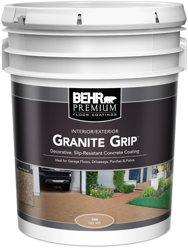 5 Gal Concrete Floor Coating Paint Brown Tan Speckled Protective