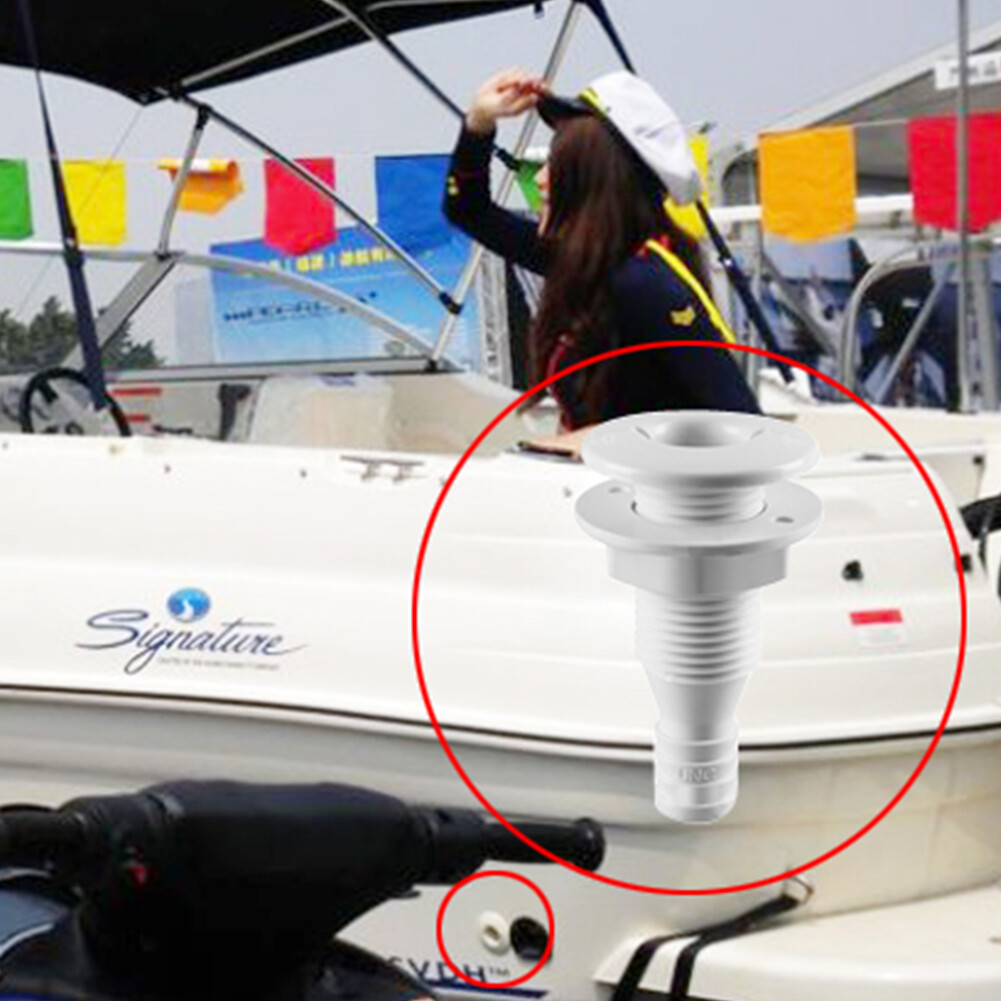 Thru Hull Bilge Pump Drain Vent Hose Fitting for Boat Marine Yachts (3/