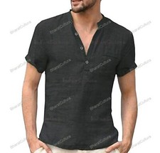 Mens Kurta Traditional Wear Cotton Shirt Kurta Mens Wear Half Sleeve Kurta
