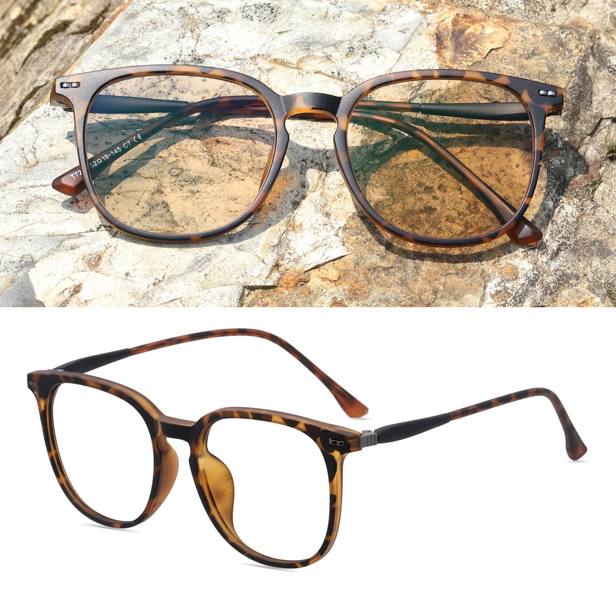 Fashion Vintage TR90 Photochromic Brown Reading Glasses UV400 Sunglasses  Readers