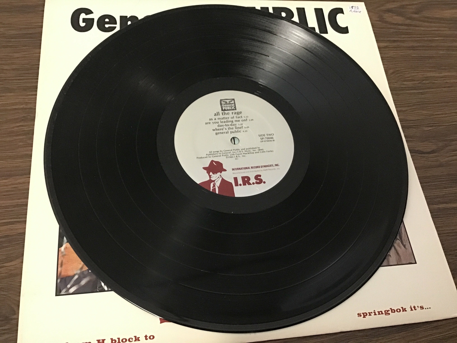 General Public All the Rage LP Vinyl Record New Wave 2 tone ska 80s English Beat