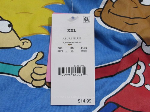 Women's Nickelodeon Hey Arnold Short Sleeve Cropped Graphic T-Shirt Blue XXL - Picture 6 of 7