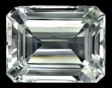 GOSHENITE 8 x 6 MM EMERALD CUT ALL NATURAL RARE GEMSTONE AAA