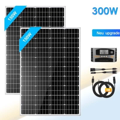 GLIESE 300W Solarpanel Kit Monokristallin Solarmodul Photovoltaik für Wohnmobil Boot